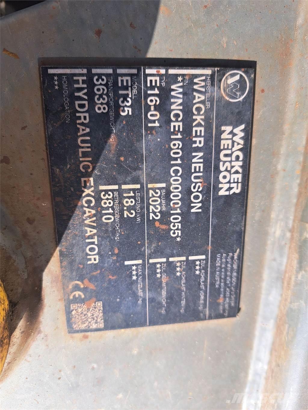 Wacker Neuson ET35 Gravemaskiner på larvebånd