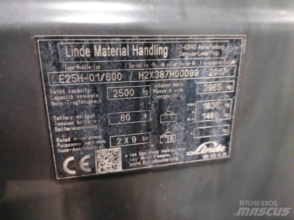 Linde E25H-01/600 El gaffeltrucks
