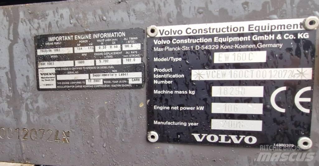 Volvo EW160C Gravemaskiner på hjul