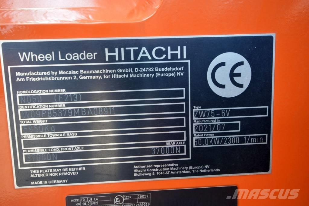 Hitachi ZW 75-6 Læssemaskiner på hjul