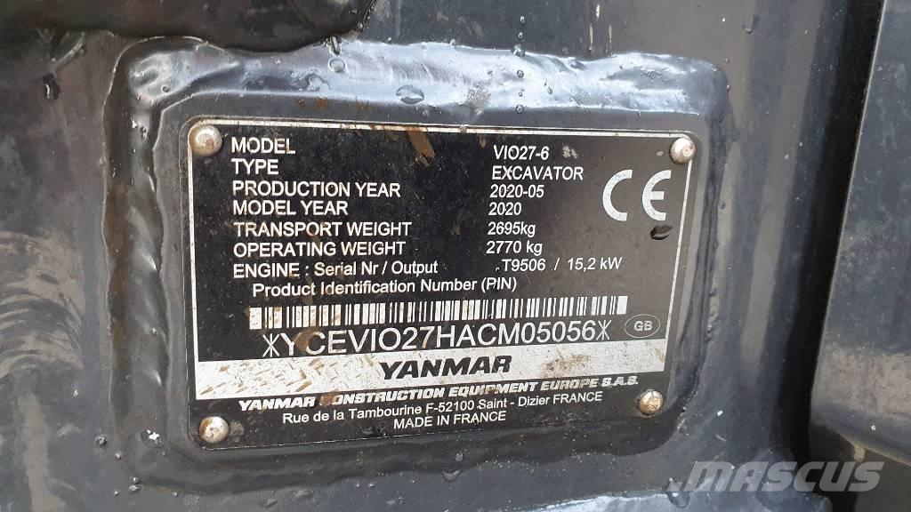 Yanmar VIO 27-6 Minigravemaskiner