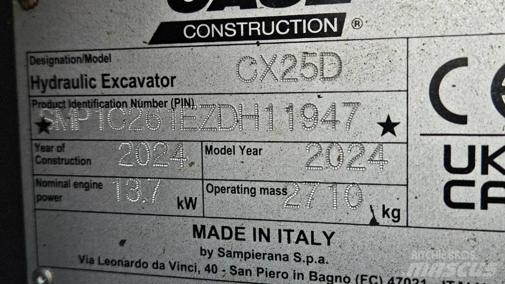 CASE CX25D Minigravemaskiner