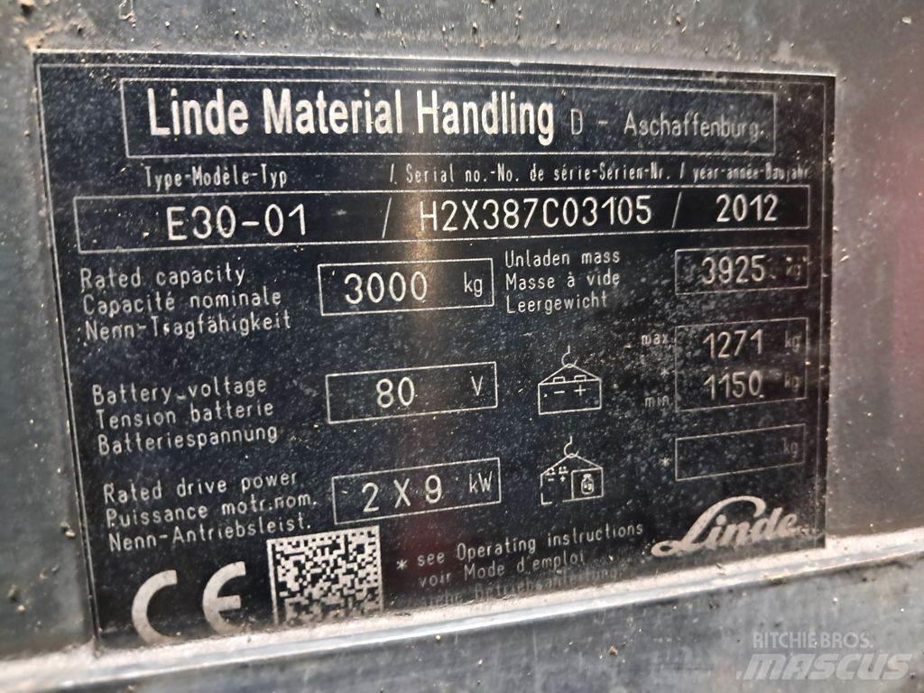 Linde E30-01 El gaffeltrucks