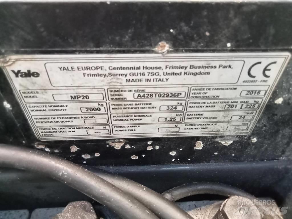 Yale MP20AC El-palleløftere