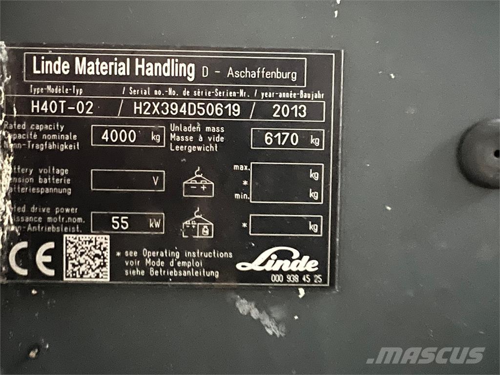 Linde H40T-02 LPG gaffeltrucks