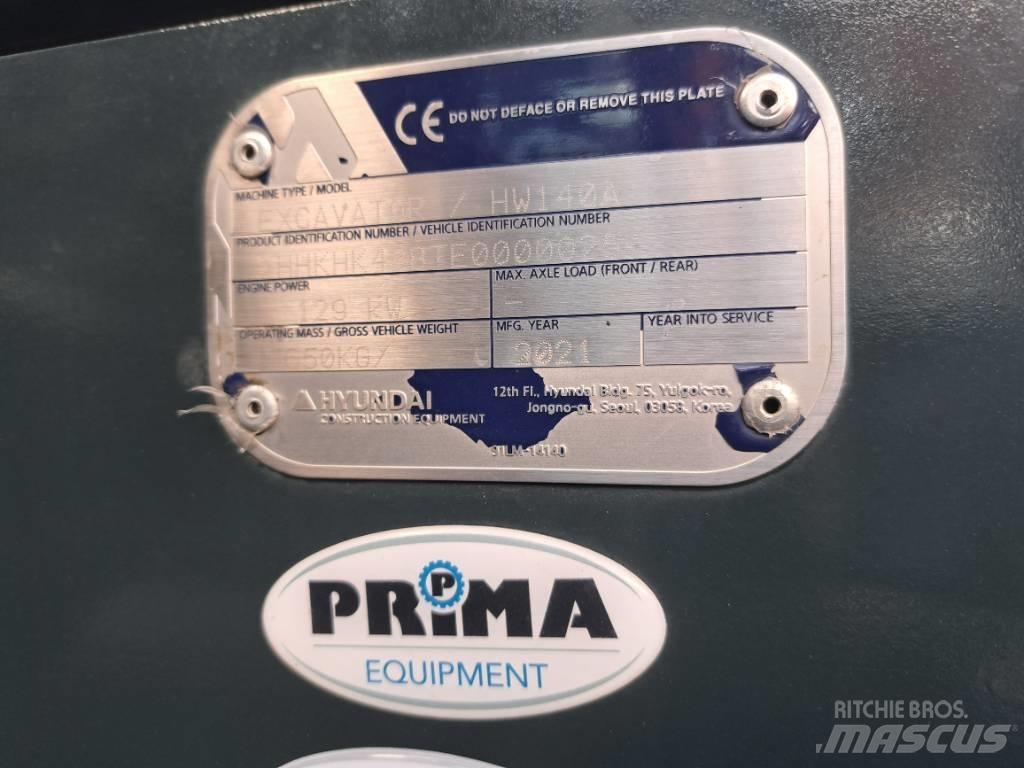 Hyundai HW140A Gravemaskiner på hjul