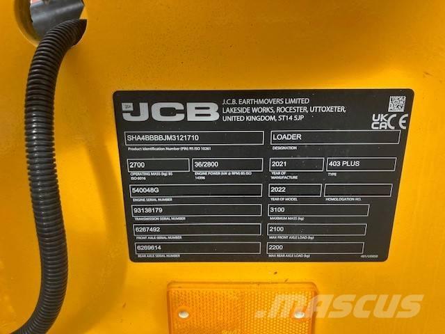 JCB 403 plus Minilæsser - knækstyret