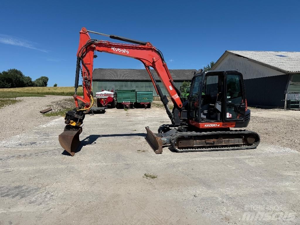 Kubota KX080-4 Midi-gravemaskiner 7t - 12t
