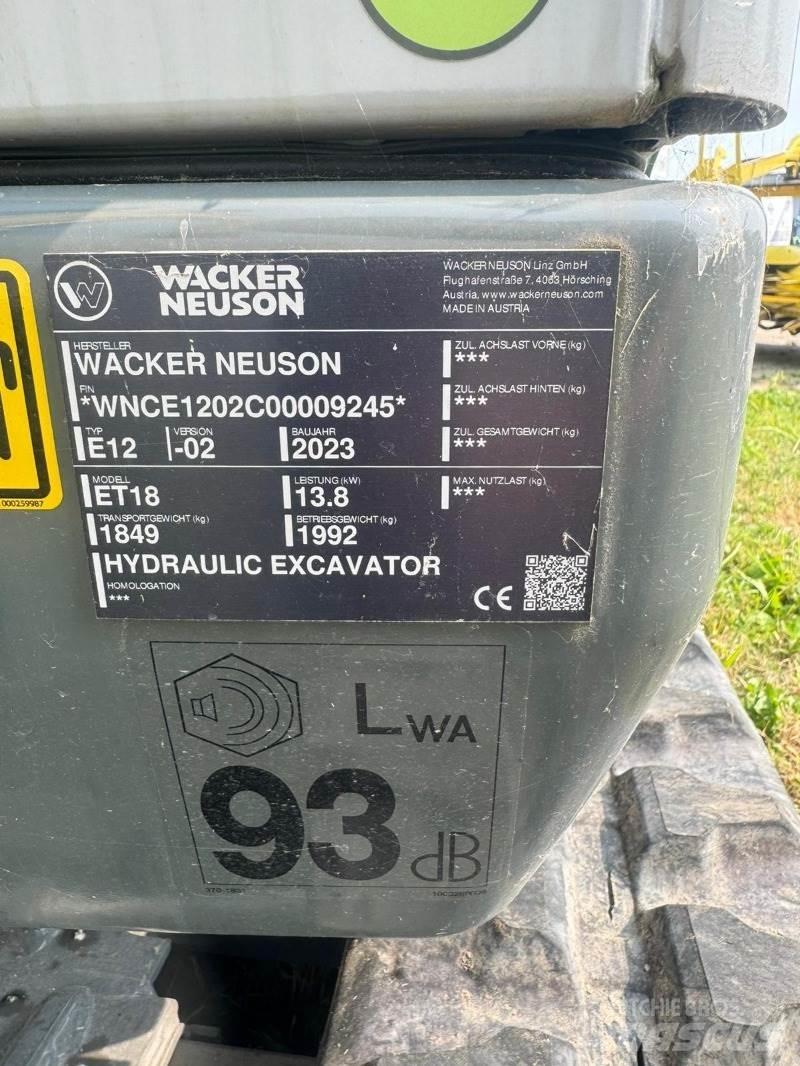 Wacker ET 18 Minigravemaskiner