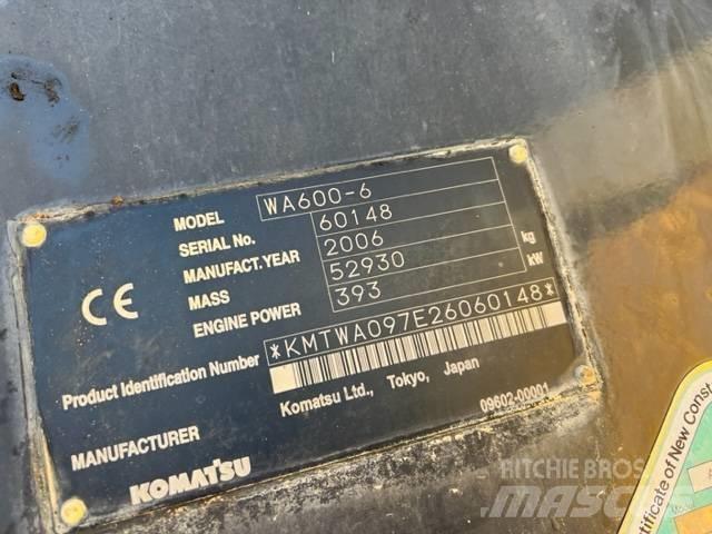 Komatsu WA 600-6 Læssemaskiner på hjul