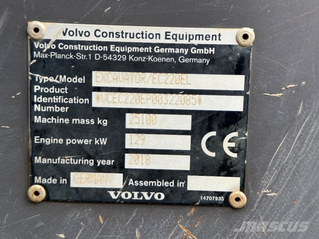 Volvo EC 220 EL Gravemaskiner på larvebånd