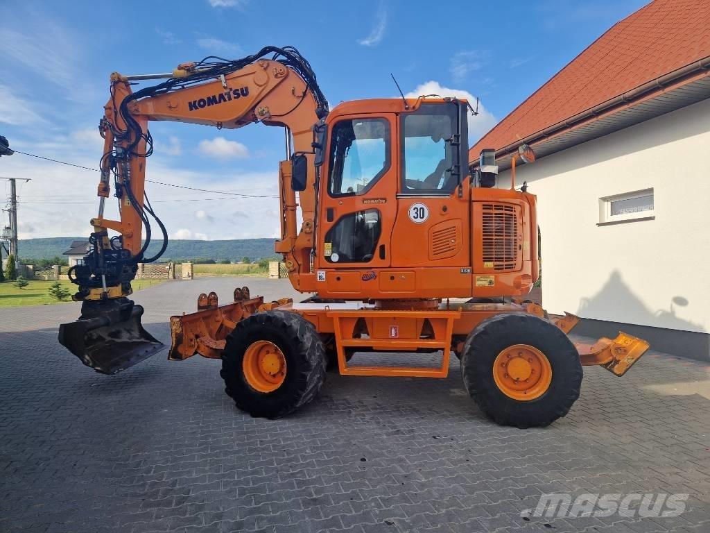 Komatsu PW110 Gravemaskiner på hjul