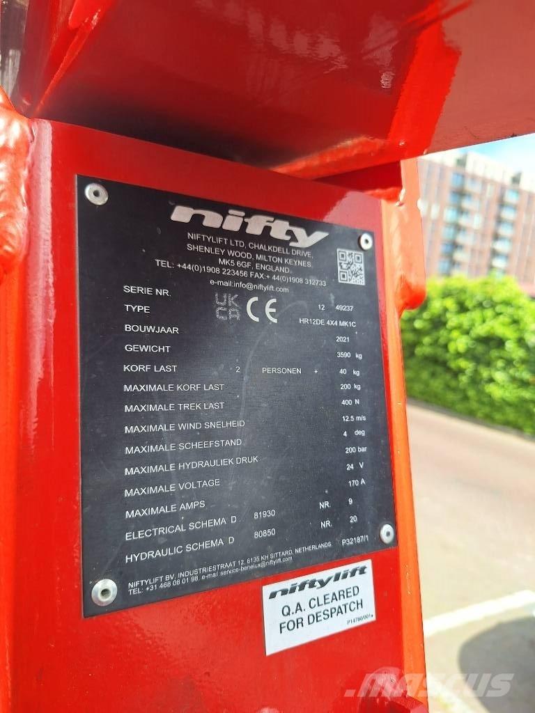 Niftylift HR 12 D E Bomlifte med knækarm