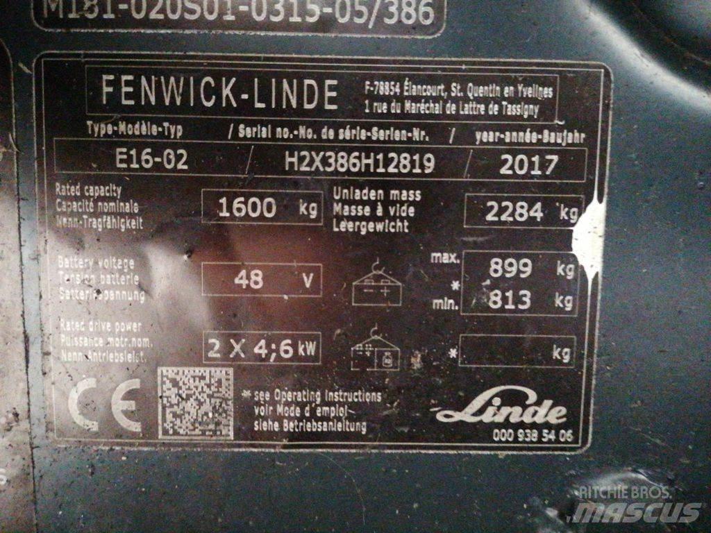 Linde E16-02 El gaffeltrucks