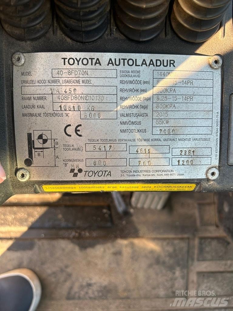Toyota 40-8 FD 70 N Diesel gaffeltrucks