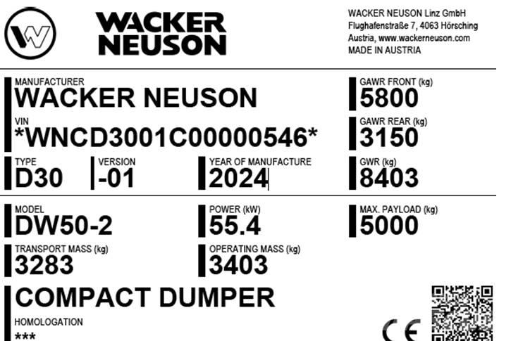 Wacker Neuson DW50-2 Dumpere