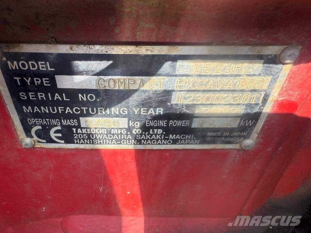Takeuchi TB 23 R Minigravemaskiner