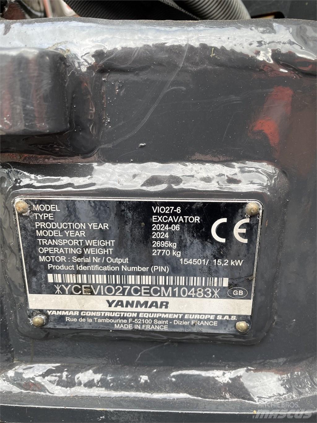 Yanmar Vio 27 Minigravemaskiner
