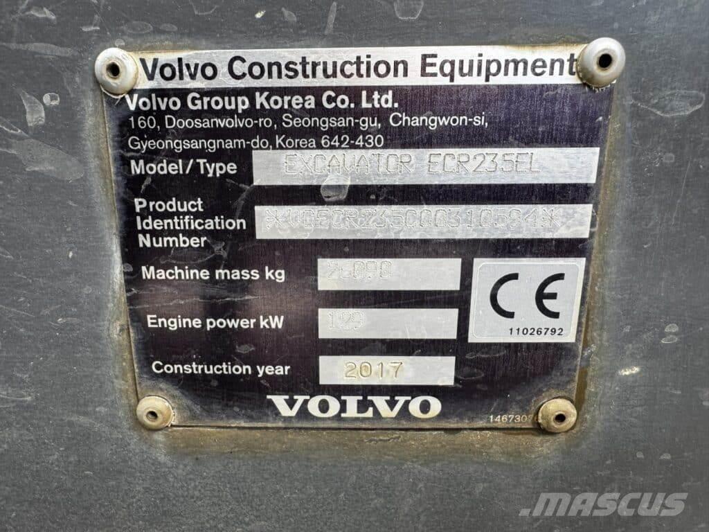 Volvo ECR235EL Gravemaskiner på larvebånd