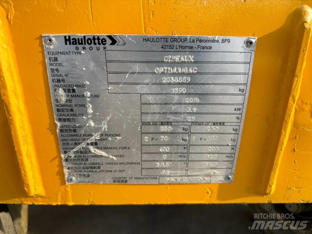 Haulotte OPTIMUM 8 Saxlifte