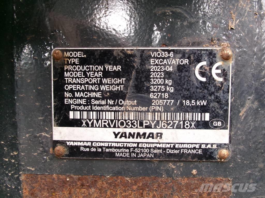 Yanmar Vio 33 Minigravemaskiner