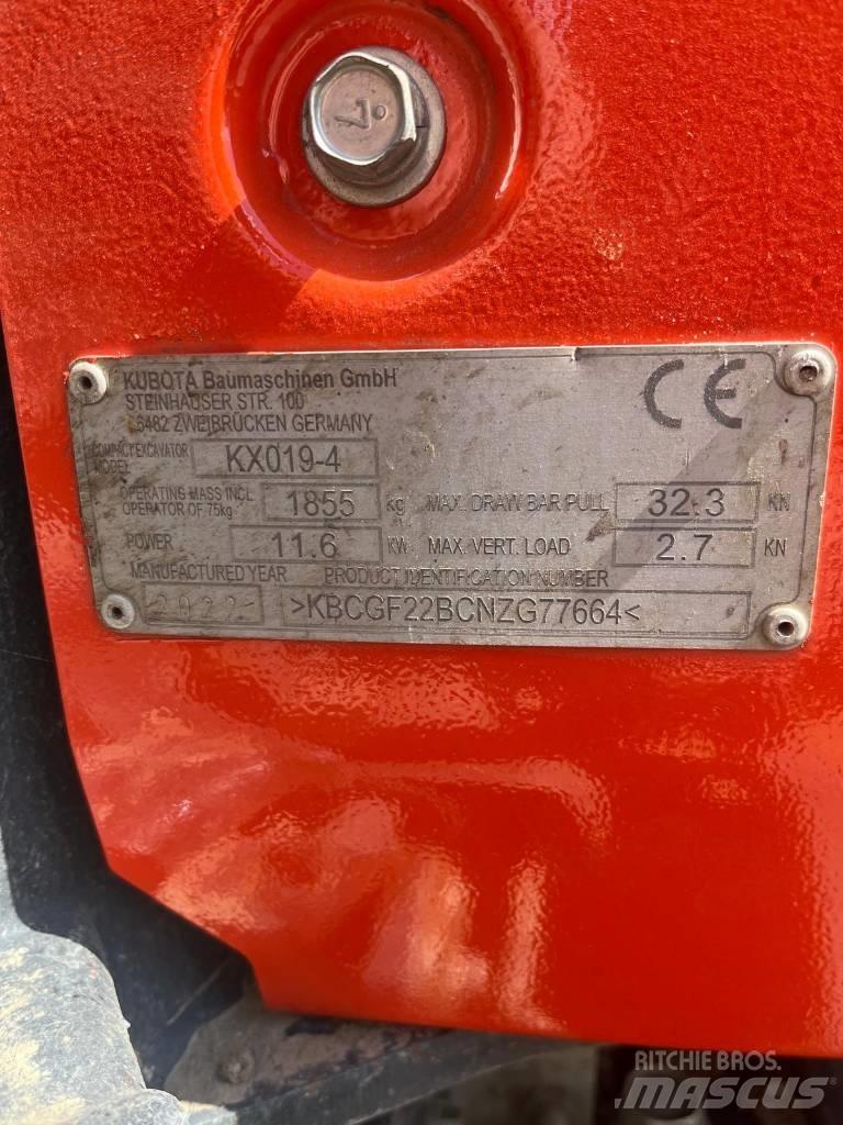 Kubota KX 019-4 Minigravemaskiner