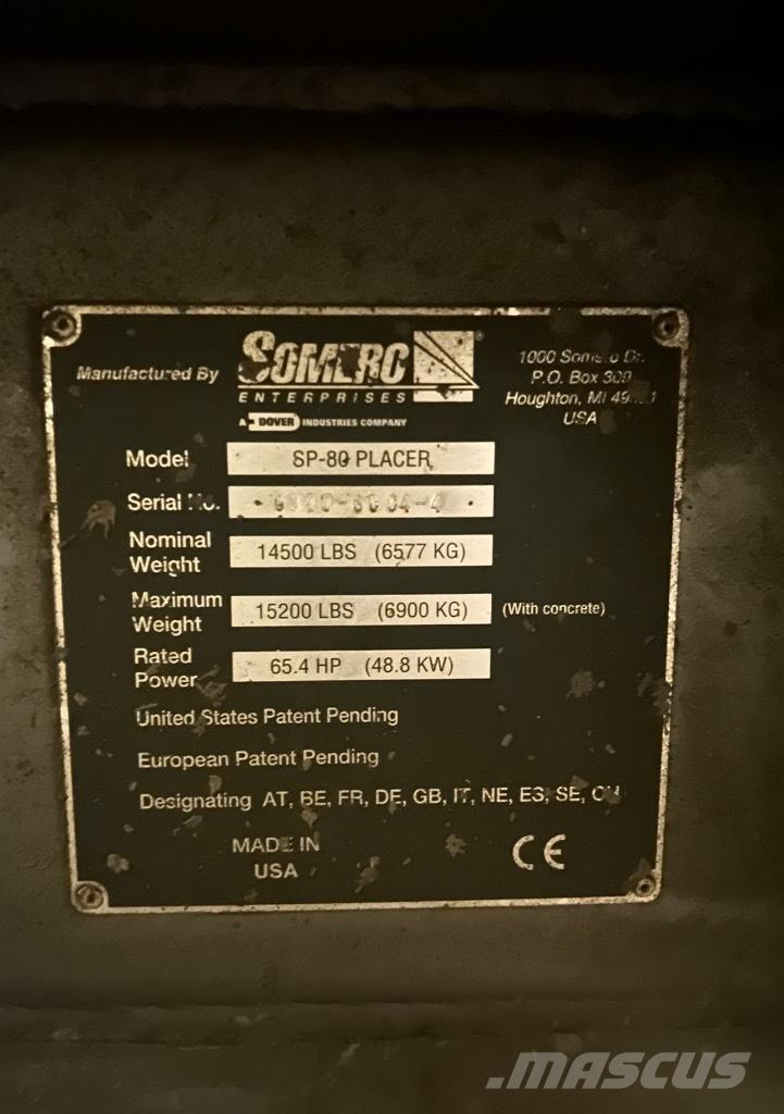 Somero SP-80 (#1105) Tilbehør