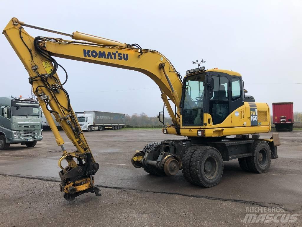Komatsu PW160-7E0 Gravemaskiner på hjul