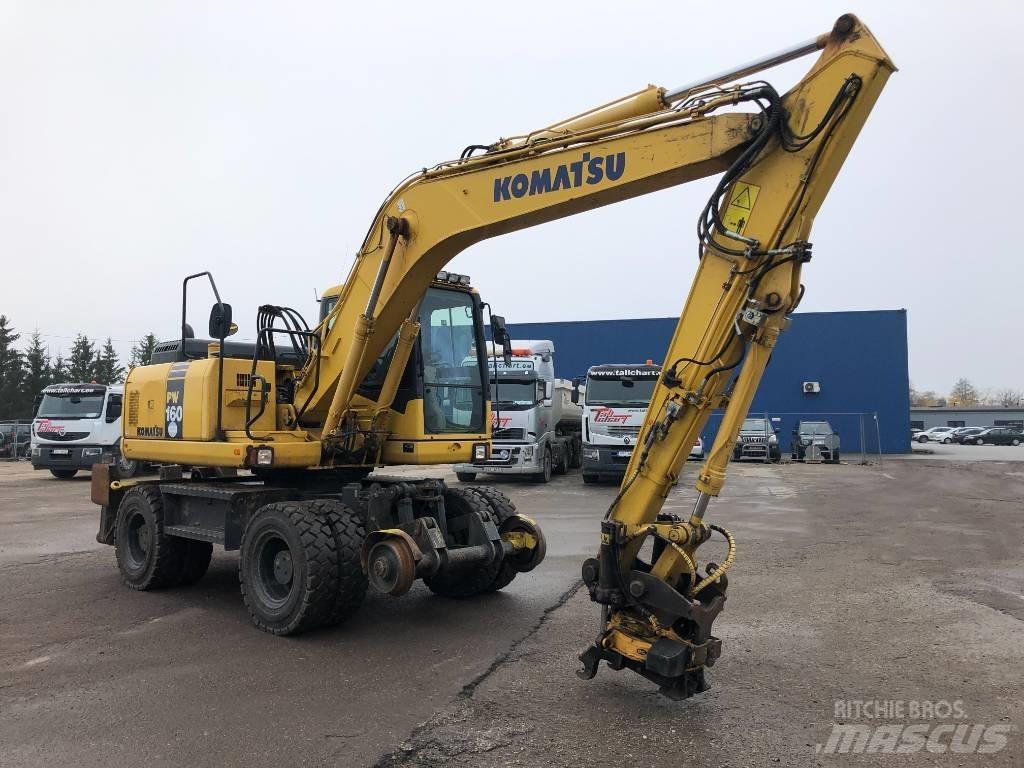 Komatsu PW160-7E0 Gravemaskiner på hjul