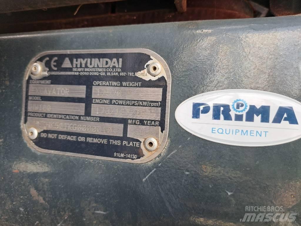 Hyundai HW160 Gravemaskiner på hjul