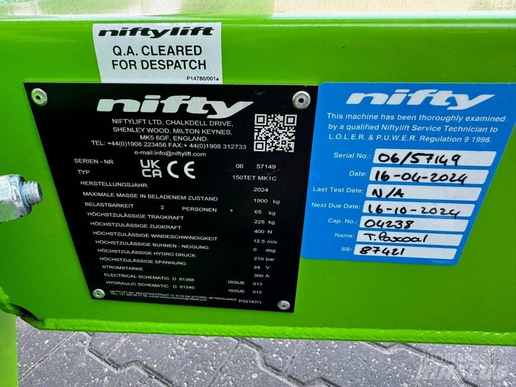 Niftylift 150 TET Trailermonterede lifte