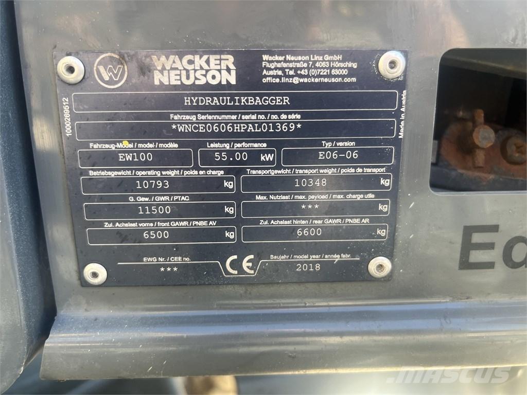 Wacker Neuson EW 100 Gravemaskiner på hjul