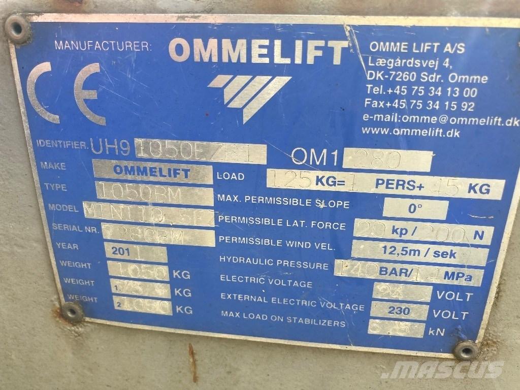 Omme lift Mini 10 Trailermonterede lifte