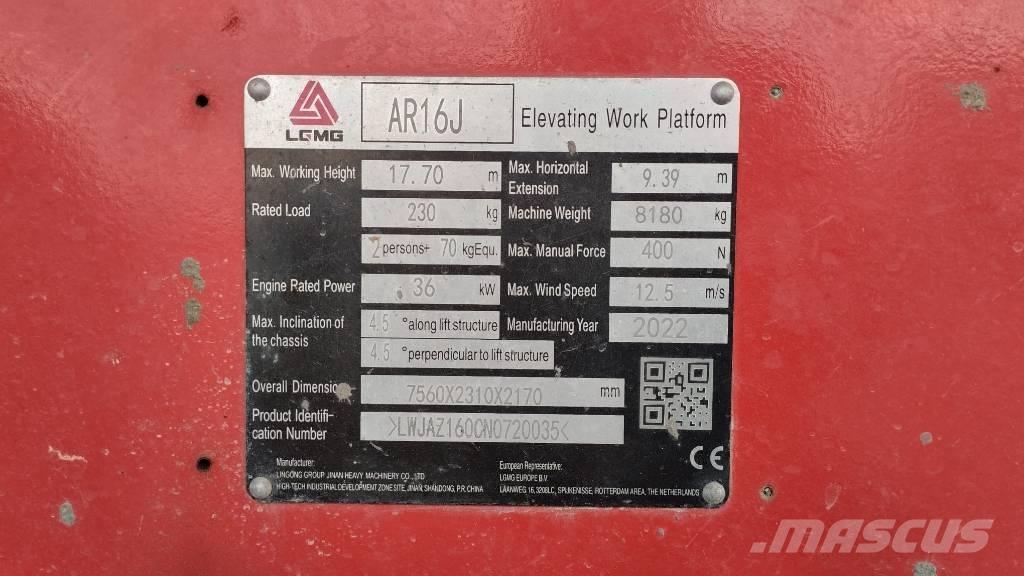 LGMG AR 16 J Bomlifte med knækarm