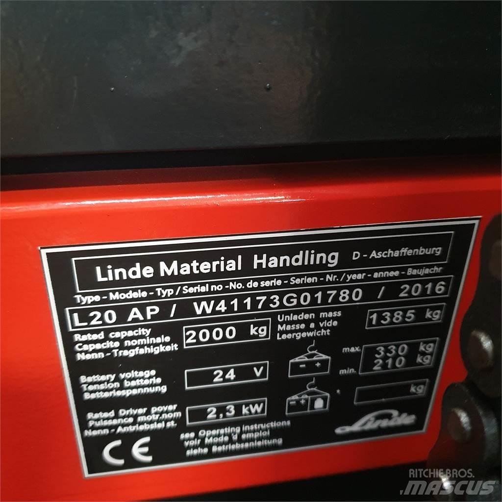 Linde L20APi Gaffelstabler med gående fører