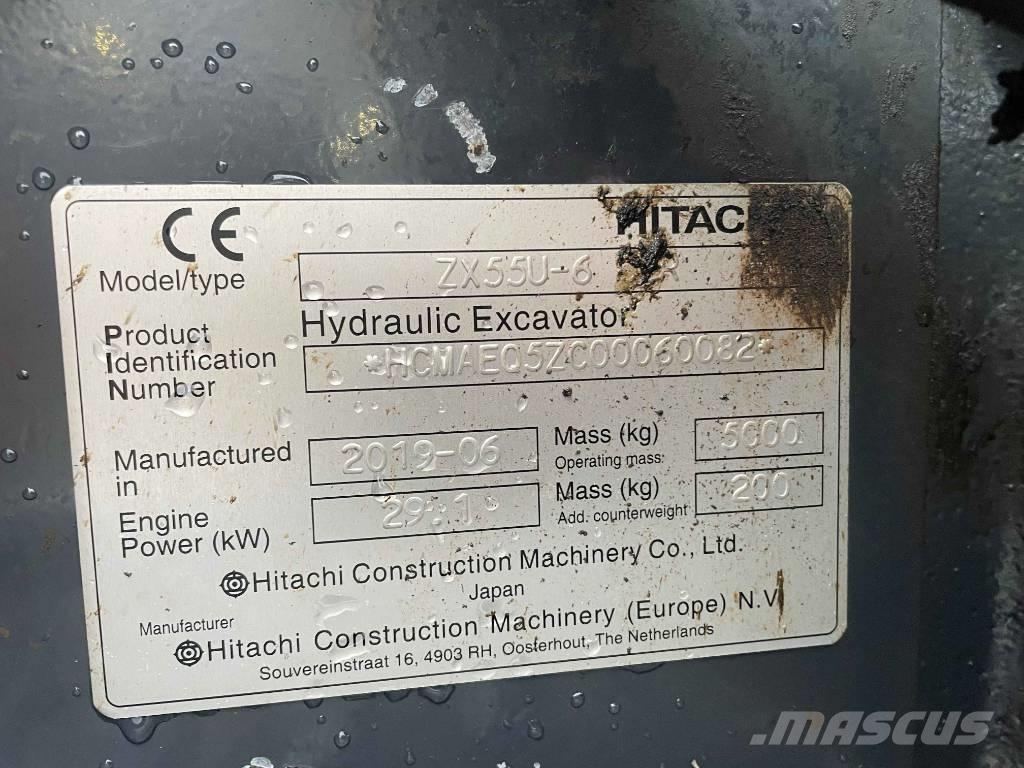 Hitachi ZX 55 U-6 Minigravemaskiner
