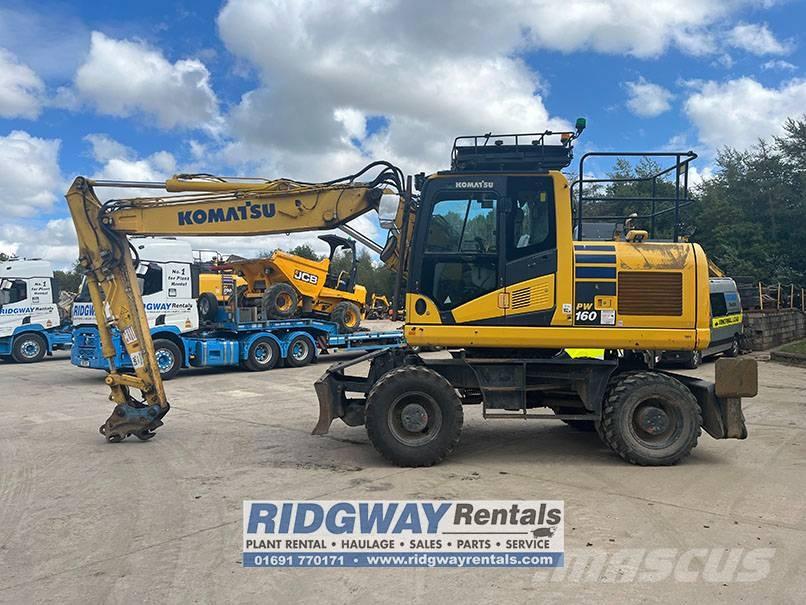 Komatsu PW 160 Gravemaskiner på hjul