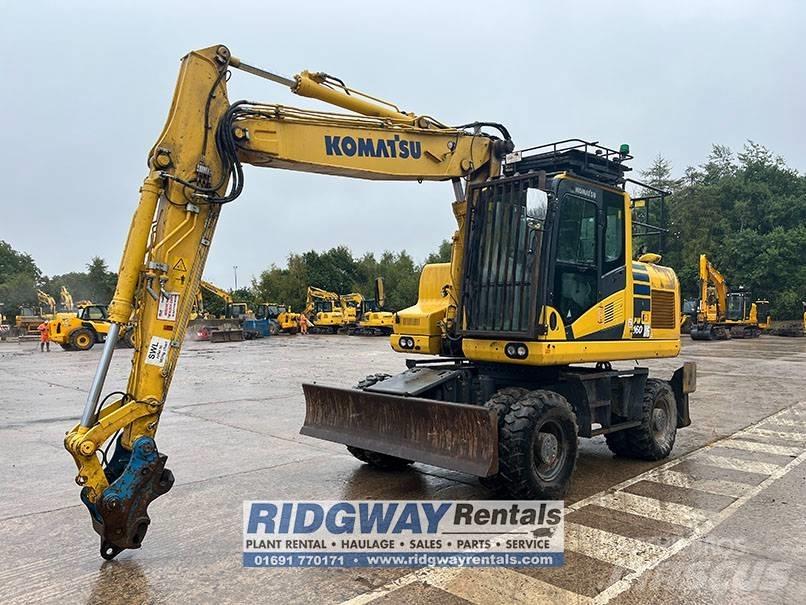 Komatsu PW 160 Gravemaskiner på hjul