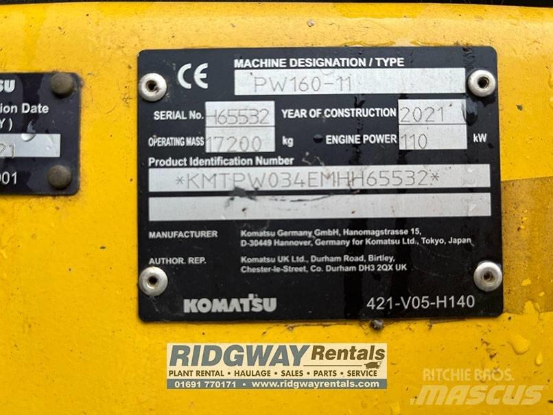 Komatsu PW 160 Gravemaskiner på hjul