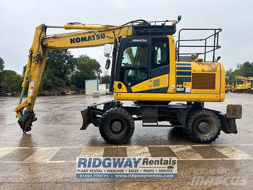 Komatsu PW 160 Gravemaskiner på hjul