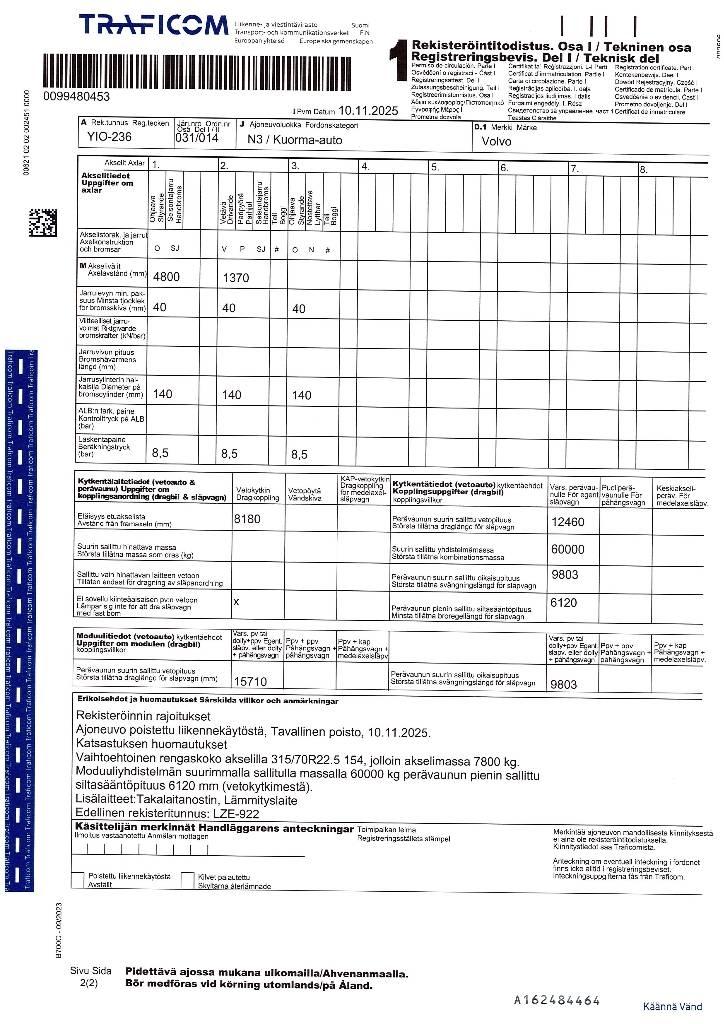 Volvo FH 13 Fast kasse