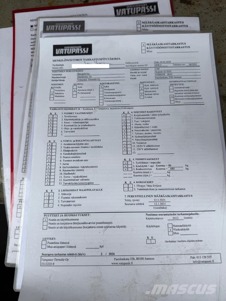 SkyJack SJ 9241 Saxlifte