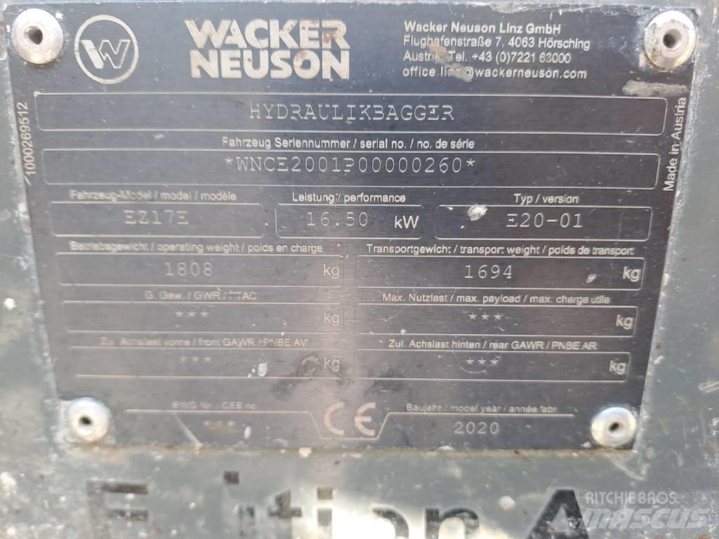 Wacker Neuson EZ17e Gravemaskiner på larvebånd