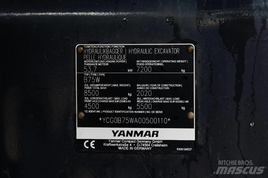 Yanmar B 75 W Gravemaskiner på hjul
