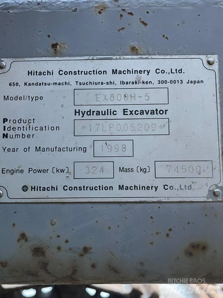 Hitachi EX 800 H-5 Gravemaskiner på larvebånd