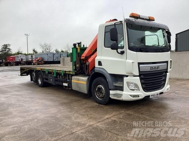 DAF CF 290 Flatbed lastbiler med spil