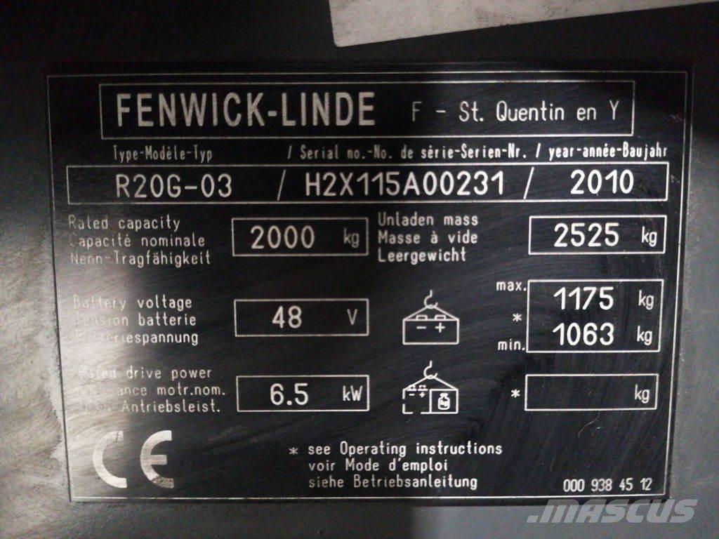 Linde R20G-03 Reachtruck