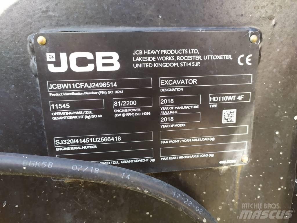 JCB Hydradig Gravemaskiner på hjul