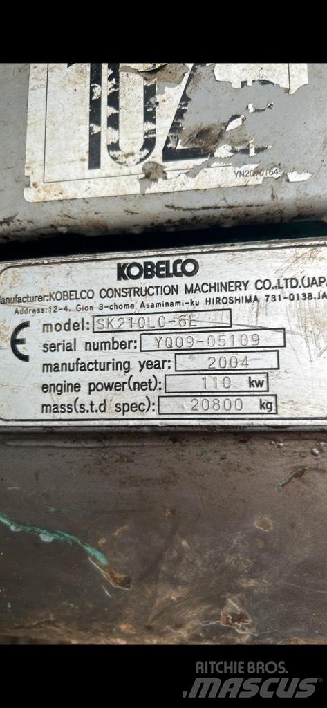 Kobelco SK210 lc Gravemaskiner på larvebånd