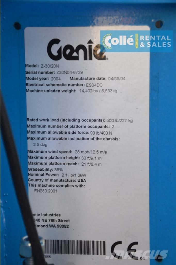 Genie Z-30/20N | 2004 Bomlifte med knækarm